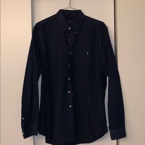 Ralph Lauren Men’s Button Down Shirt, Navy - XL